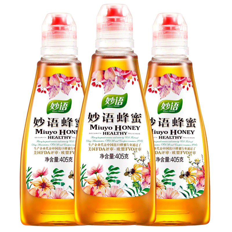 妙语 天然纯净蜂蜜405g*3