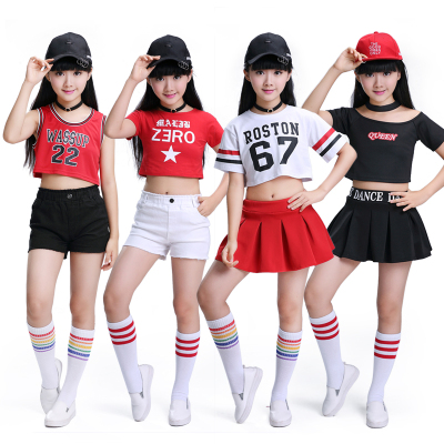 儿童爵士舞演出服装现代舞蹈拉拉队服