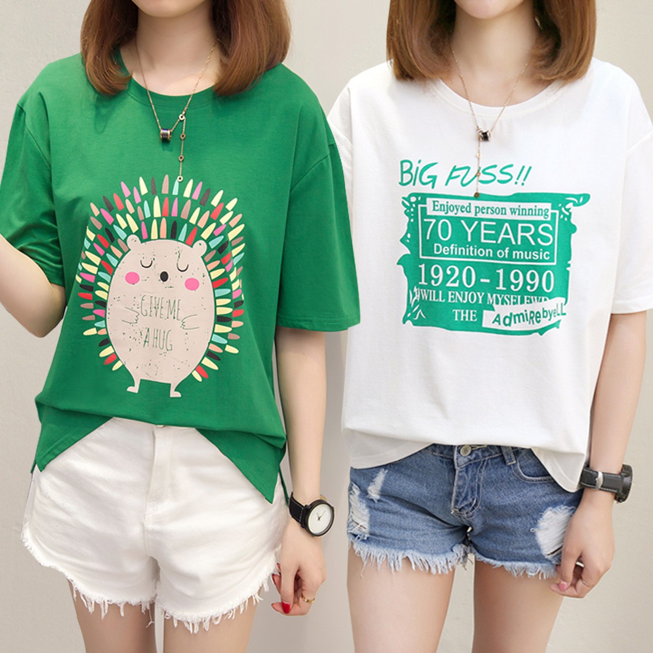 2018新款夏季女装学生宽松韩版百搭港味小心